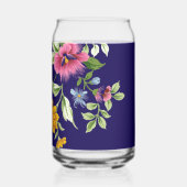 Ensemble de verre à boire Fleur Bleu Peut Verre (Recto)