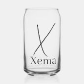 Ensemble de verre à boire Lettre X (Recto)