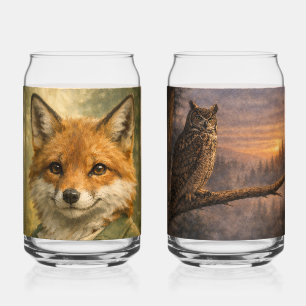Ensemble de verre à canette Renard forestier + Hib