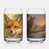Ensemble de verre à canette Renard forestier + Hib (Verso)