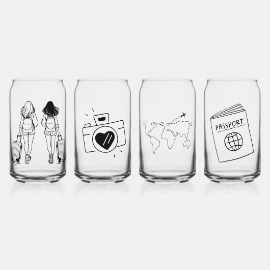 Ensemble de verre à occasion spéciale à thème de v (Recto)