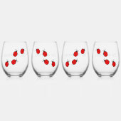 Ensemble de verre à vin de conception Ladybugs (Recto)