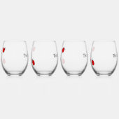 Ensemble de verre à vin de conception Ladybugs (Gauche)