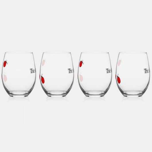 Ensemble de verre à vin de conception Ladybugs (Gauche)