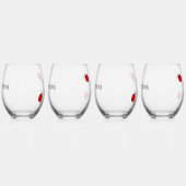 Ensemble de verre à vin de conception Ladybugs (Droite)