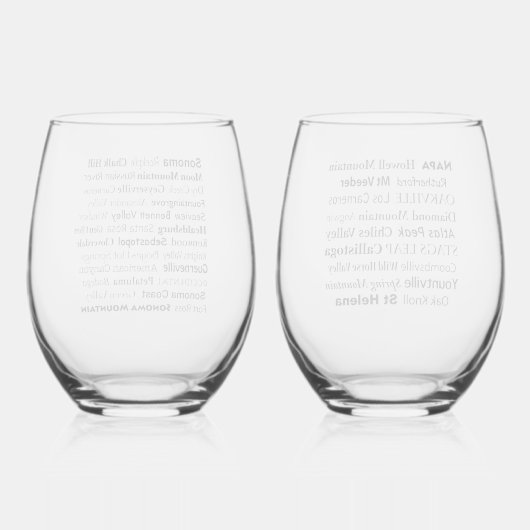 Ensemble de verre à vin Napa et Sonoma (Verso)