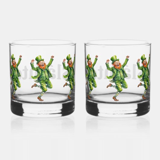 Ensemble de verre à whisky à thème Sláinte (Recto)