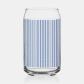 Ensemble de verre bleu et blanc rayé (Recto)