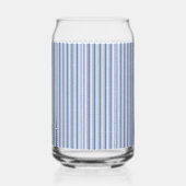 Ensemble de verre bleu et blanc rayé (Verso)