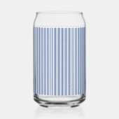 Ensemble de verre bleu et blanc rayé (Gauche)