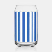 Ensemble de verre bleu et blanc rayé (Verso)