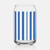 Ensemble de verre bleu et blanc rayé (Gauche)