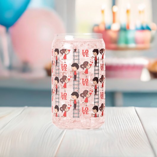 Ensemble de verre Cute Couple Amour (Insitu (Baby Shower))