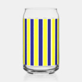 Ensemble de verre jaune bleu et blanc rayé (Recto)