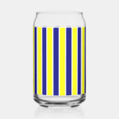 Ensemble de verre jaune bleu et blanc rayé (Gauche)