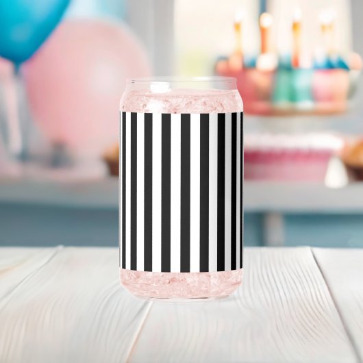 Ensemble de verre noir et blanc à rayures (Insitu (Baby Shower))