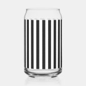 Ensemble de verre noir et blanc à rayures (Gauche)