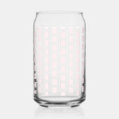 Ensemble de verre Pink & White Stripe Square (Verso)