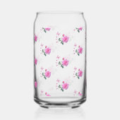 Ensemble de verre rose papillon rose (Recto)