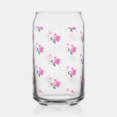 Ensemble de verre rose papillon rose (Gauche)