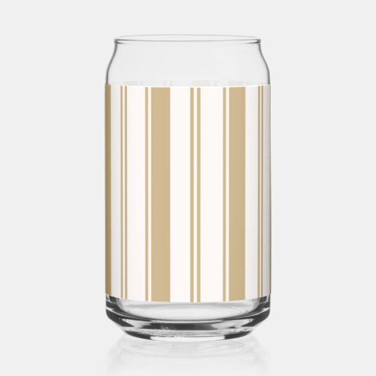 Ensemble de verrerie Rayure beige et blanc Verre à (Recto)