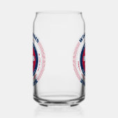 Ensemble de verres à boire à typographie patriotiq (Gauche)