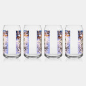 Ensemble de verres à canette imprimés (Gauche)