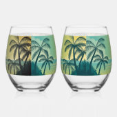 Ensemble de verres à vin Couchers de soleil avec P (Gauche)
