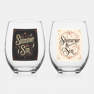 Ensemble de verres à vin gothiques Shimmer & Sin