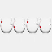 Ensemble de verres à vin Ladybugs Design (Gauche)
