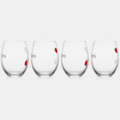 Ensemble de verres à vin Ladybugs Design (Droite)