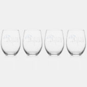 Ensemble de verres à vin pour location de vacances (Dos)