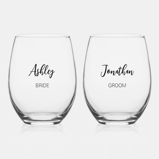 Ensemble de verres à vin sans pied modernes pour m (Recto)