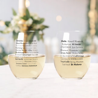 Ensemble de verres à vin sans pied Napa & Sonoma