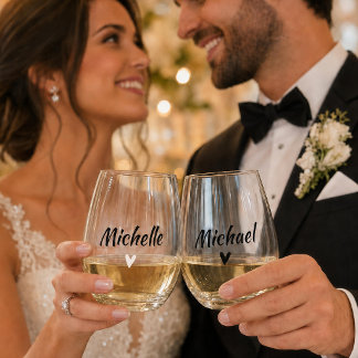 Ensemble de verres à vin sans pied personnalisés p