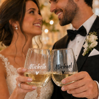 Ensemble de verres à vin sans pied personnalisés p