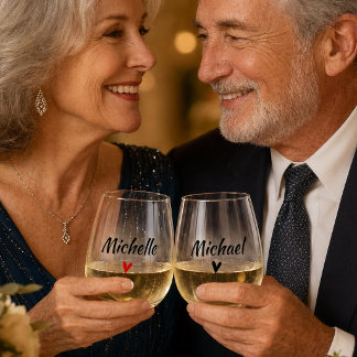 Ensemble de verres à vin sans pied personnalisés p