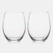 Ensemble de verres à vin sans pied pour les fêtes  (Gauche)