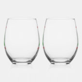 Ensemble de verres à vin sans pied pour les fêtes  (Droite)