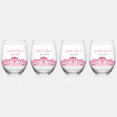 Ensemble de verres de mariage en pierre d'agate ro (Dos)