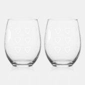 Ensemble de verres de mariage et de fiançailles Lo (Gauche)