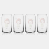 Ensemble de Verres Fille Roux Mignonne (Dos)