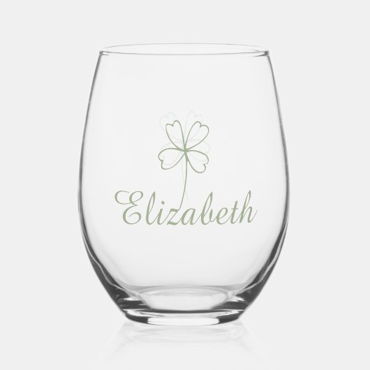 Ensemble de Vins en Verre à quatre feuilles person (Recto)