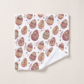 Ensemble décoratif de serviette du motif | d'oeufs (Gant de toilette)