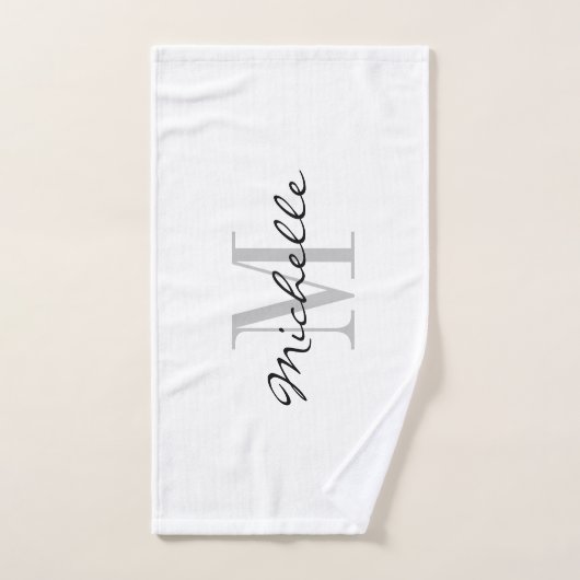 Ensemble décoré d'un monogramme de serviette de (Serviette à main)