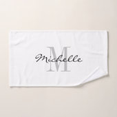 Ensemble décoré d'un monogramme de serviette de (Serviette à main)