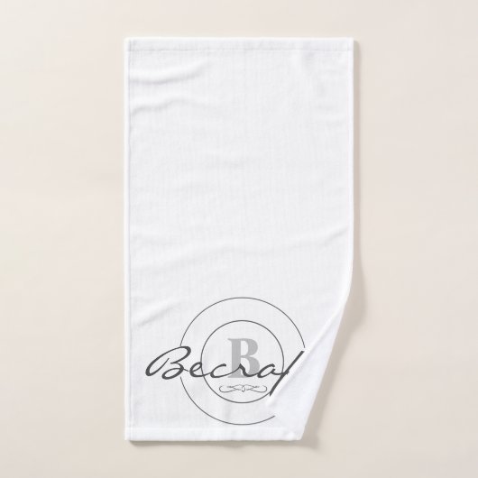 Ensemble décoré d'un monogramme de serviette de (Serviette à main)