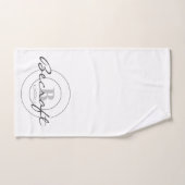 Ensemble décoré d'un monogramme de serviette de (Serviette à main)