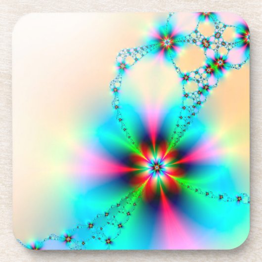 Ensemble dessous de verre Avec Design Floral Élevé (Devant)