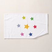 Ensemble d'étoiles colorées (Serviette à main)